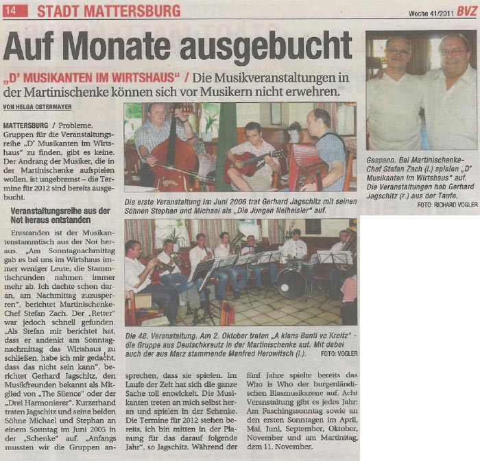 Auf Monate ausgebucht