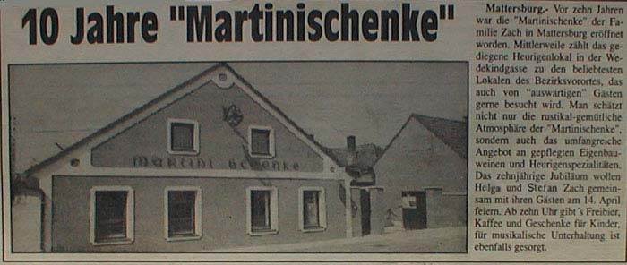 10 Jahre "Martini-Schenke"